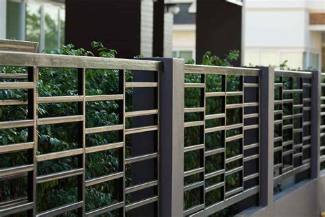 modern metal fence landscape ideas